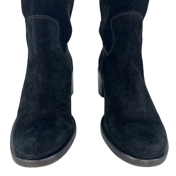 Gucci Soho Black Suede Over-The-Knee Boots GG Logo Size 40.5 / US 10.5 - Picture 6 of 16